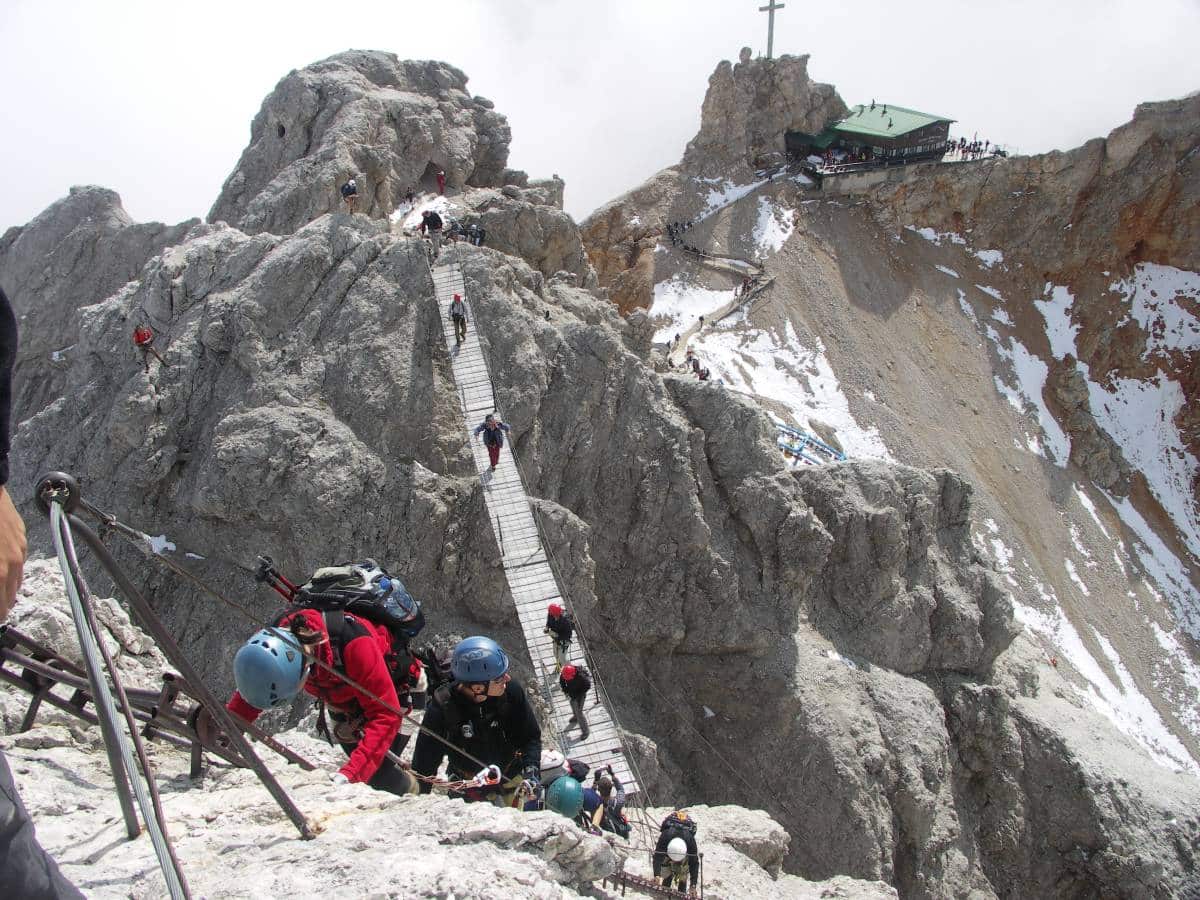 Ponte tibetano sulla Ferrata Dibona