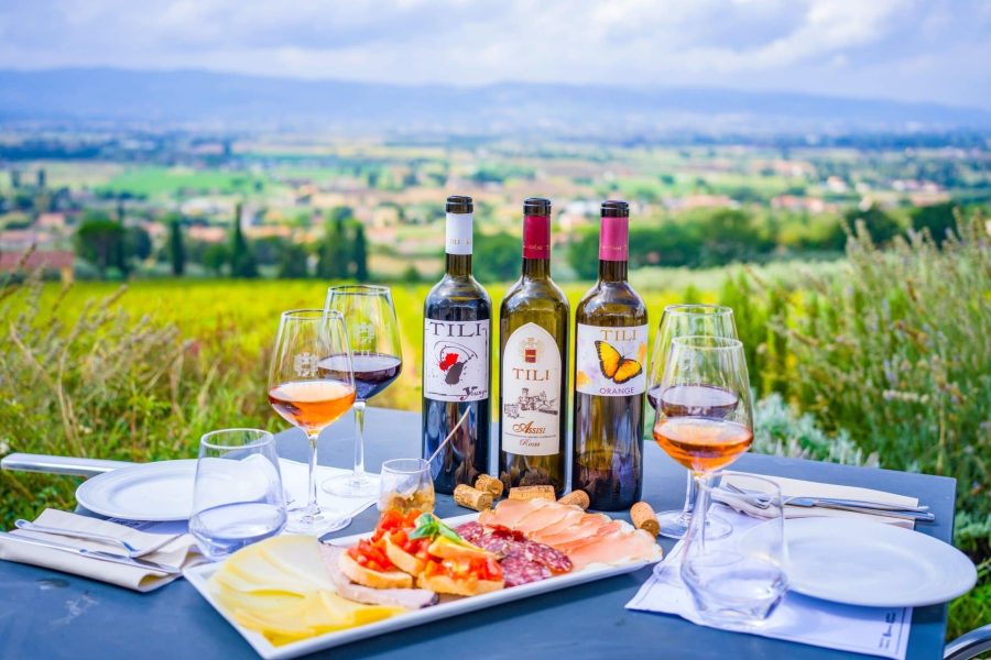 Degustazione con Vista sulla valle di Assisi
