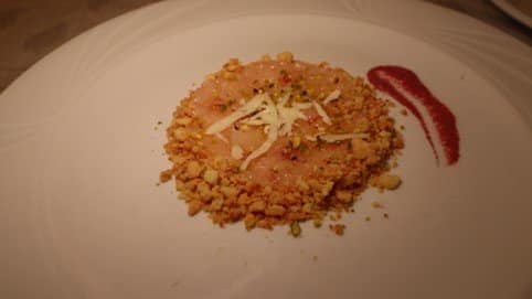 Gambero rosa su crumble